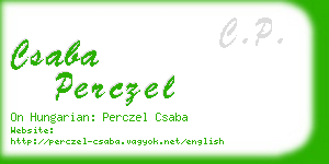 csaba perczel business card